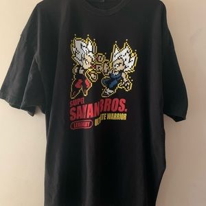 Anime shirt saiyan bros xxl euc ript